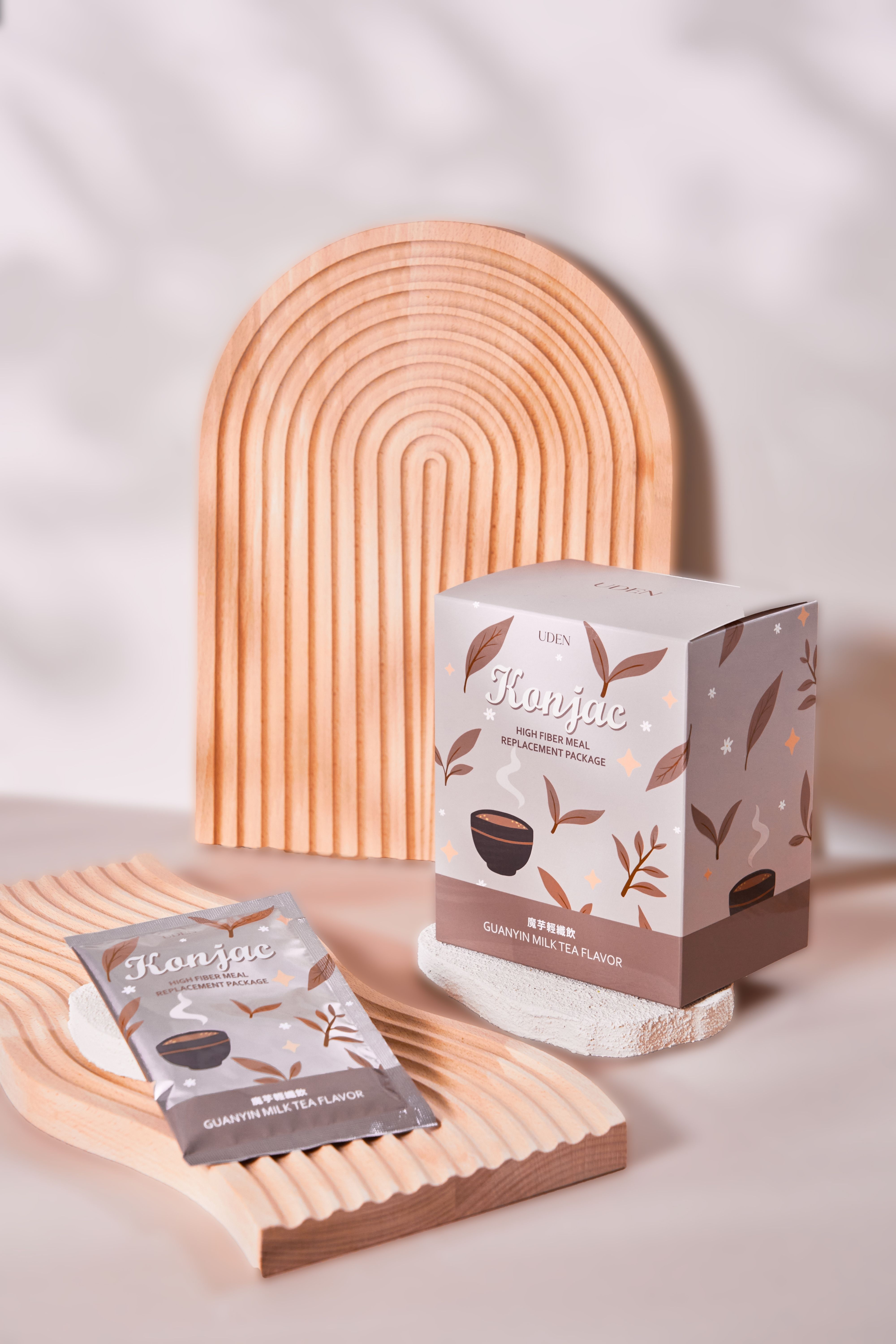 UDEN 魔芋高纖代餐包15g*10包/盒 #鐵觀音奶茶風味